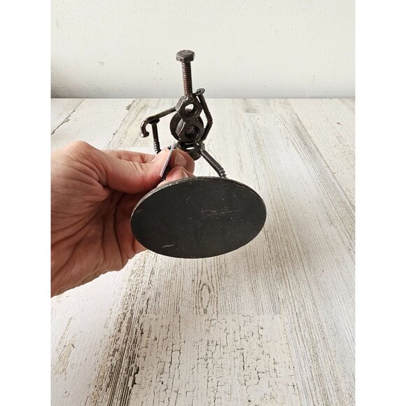 Kalifano frog violin band musical metal art bolts screw statue figurine unique m - Picture 8 of 8